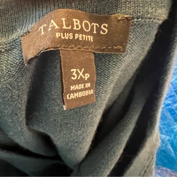 Talbots Sleeveless Scoop Neck Sweater Turquoise 3XP - Picture 7 of 8